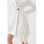 Compact Stretch Soft Tailored Panel Blazer Mini Dress