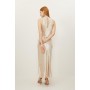 Satin Woven Column Maxi Dress