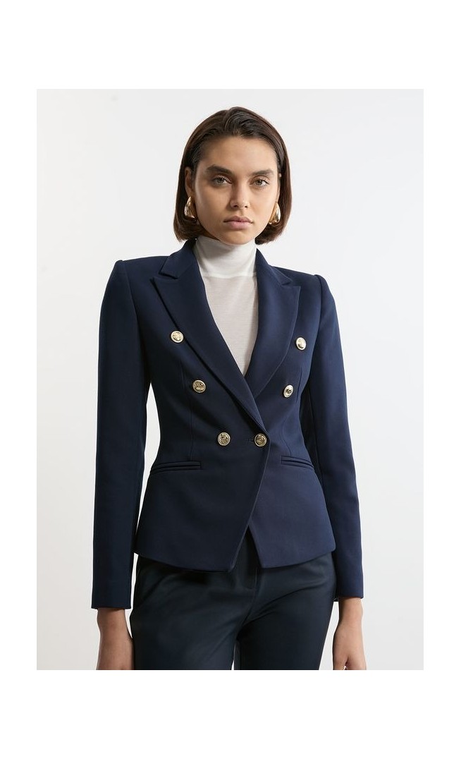 Tailored Button Military Blazer