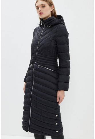 Puffer Hooded Long Length Coat