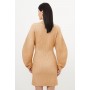 Viscose Blend Round Sleeve Knit Mini Dress