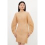 Viscose Blend Round Sleeve Knit Mini Dress