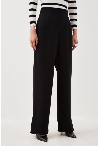 Tailored High Waist Straight Leg Trousers