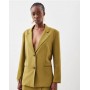 Compact Stretch Relaxed Tailored Single Breasted Blazer