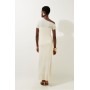 Light Weight Summer Knit Midaxi Dress With Woven Slip