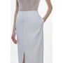 Satin Low Waist Straight Maxi Skirt