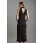 Beaded Textured Lace Halter Woven Maxi Dress