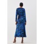 Velvet Devore Woven Midaxi Column Dress