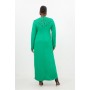 Premium Cady Cutwork Woven Long Sleeve Maxi Dress