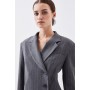 Petite Tailored Pinstripe Single Breasted Blazer Dress