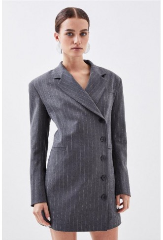 Petite Tailored Pinstripe...