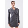 Petite Tailored Pinstripe Single Breasted Blazer Dress