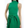 Fluid Tailored Waist Tie Midi Pencil Dress