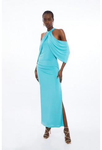 Jersey Crepe Cold Shoulder...