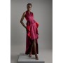 Tailored Colour Block Ruffled Midaxi Dress