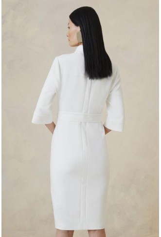 Petite The Founder Compact Stretch Belted Midi Dress