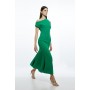 Fluid Tailored Drop Shoulder Maxi Dress