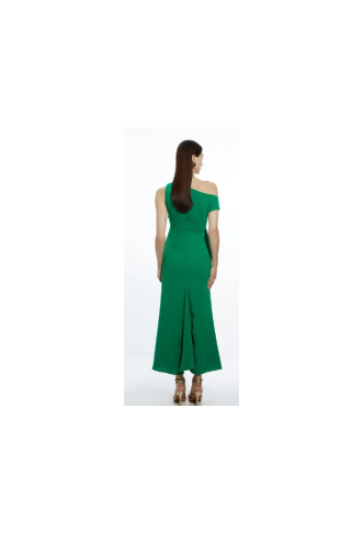 Fluid Tailored Drop Shoulder Maxi Dress