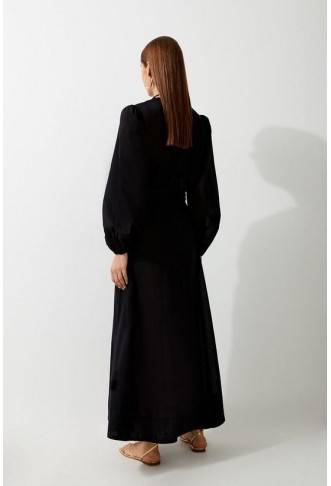 Cotton Tie Waist Woven Kimono