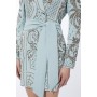 Crystal Embellished Woven Blazer Mini Dress
