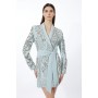 Crystal Embellished Woven Blazer Mini Dress
