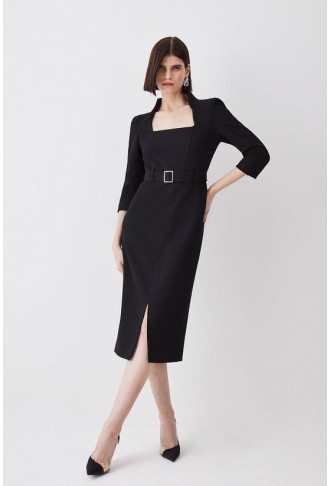 Structured Crepe Square...