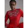 Feather Embellished Mini Dress Figure Form Bandage Knit