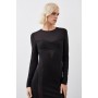 Ponte And Power Mesh Maxi Dress