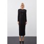 Ponte And Power Mesh Maxi Dress