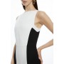 Compact Stretch Colour Block Panelled Tailored Wide Leg Jumpsuit