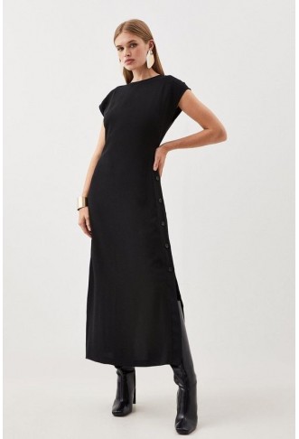 Soft Tailored Button Detail...