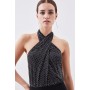 Petite Premium Embellished Diamante Midi Dress