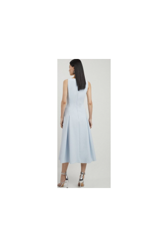 Compact Stretch Eyelet Detailed Ribbon Dress