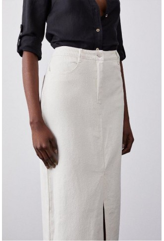 Petite Denim Midi Skirt