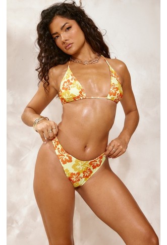 Orange Hawaiian Print...