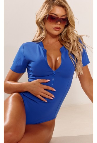 Cobalt Scuba Zip Up Swimsuit