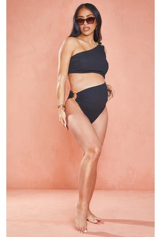 Maternity Black Crinkle Cut...