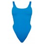 Cobalt Twist Detail High Leg Swimsuit