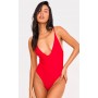 Red Basic Low Scoop Swimsuit
