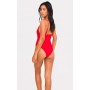 Red Basic Low Scoop Swimsuit