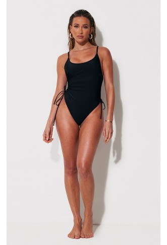 Black Ruched Side Detail...