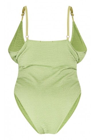 Plus Olive Textured Cut Out Underwired Swimsuit
