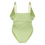 Plus Olive Textured Cut Out Underwired Swimsuit