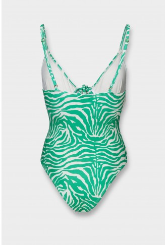 Zebra Underwire Tie Front...