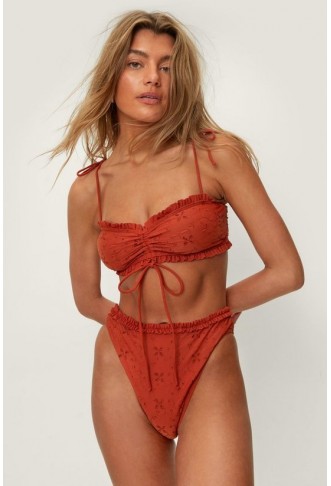 Broderie Ruched High...