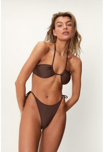 Halter Neck High Leg Bikini...