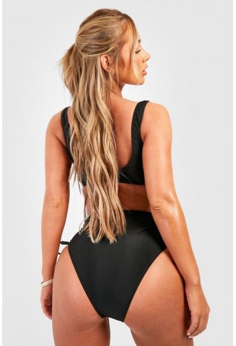 O-ring Ruched Bikini Set