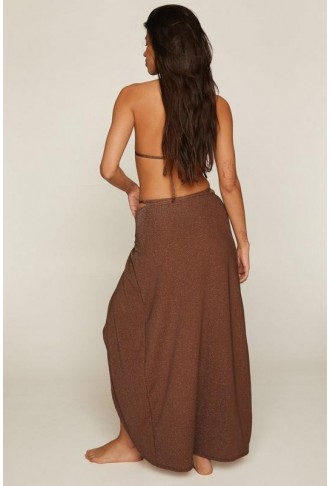 Glitter Triangle Bikini And Maxi Sarong 3pc Set