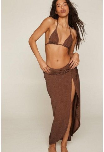 Glitter Triangle Bikini And...