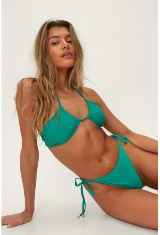Halter Neck High Leg Bikini...